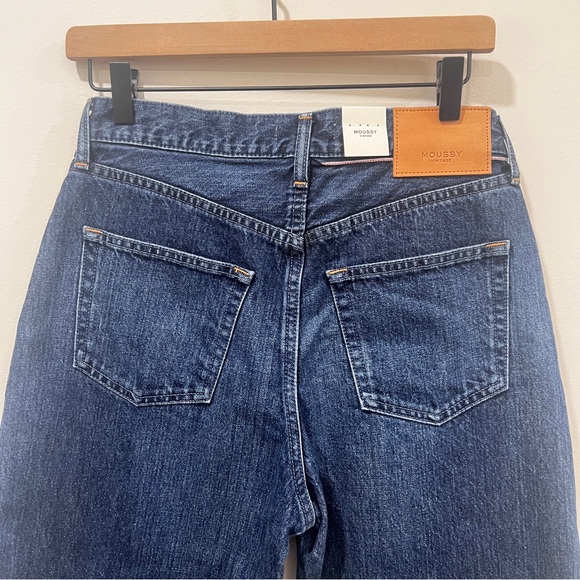 NWT Moussy Vintage Corcoran Wide Straight in Dark Blue size 27 - Picture 6 of 11